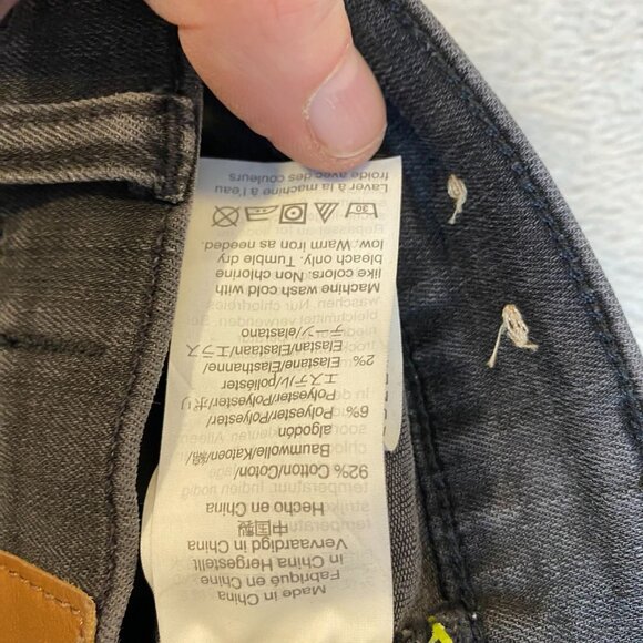 Madewell Womans Jeans 25T Black with Frayed Hem Distressed High-Rise Skinny - Picture 12 of 16